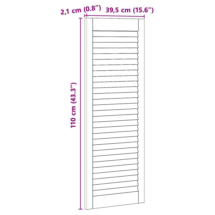 vidaXL Porte per Armadi con porta 4 pcs Marrone 110 x 39.5 x 2.1 cm