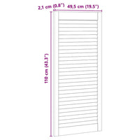 vidaXL Porte per Armadi con porta 4 pcs Marrone 110 x 49.5 x 2.1 cm