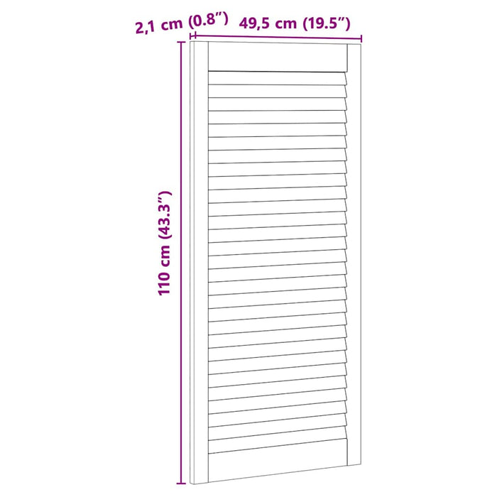 vidaXL Porte per Armadi con porta 4 pcs Marrone 110 x 49.5 x 2.1 cm