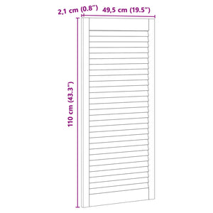 Porta per Armadio con porta 4 pcs Naturale 140.5 x 2 x 59.5 cm 3394495