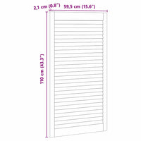 vidaXL Porta per Armadio con porta 4 pcs Marrone 110 x 2.1 x 59.5 cm