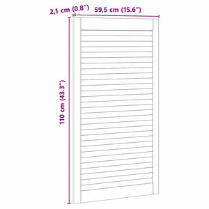 vidaXL Porta per Armadio con porta 4 pcs Marrone 110 x 2.1 x 59.5 cm