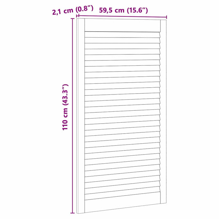 vidaXL Porta per Armadio con porta 4 pcs Marrone 110 x 2.1 x 59.5 cm
