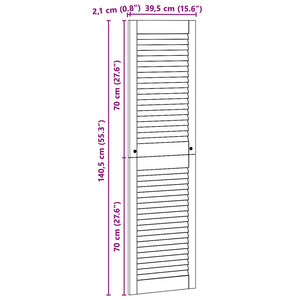 Porta per Armadio con porta 4 pcs Naturale 140.5 x 2 x 59.5 cm 3394497