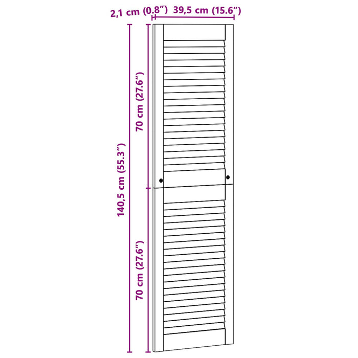 Porta per Armadio con porta 4 pcs Naturale 140.5 x 2 x 59.5 cm 3394497