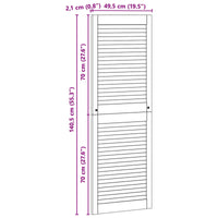Porta per Armadio con porta 4 pcs Naturale 140.5 x 2 x 59.5 cm 3394498