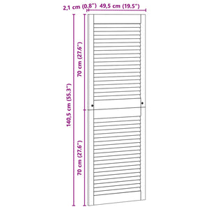 Porta per Armadio con porta 4 pcs Naturale 140.5 x 2 x 59.5 cm 3394498