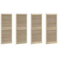 vidaXL Porte per Armadi con porta 4 pcs Marrone 140.5 x 59.5 x 2.1 cm