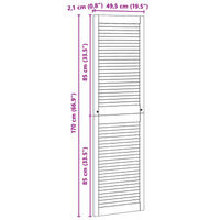 Porta per Armadio con porta 4 pcs Naturale 140.5 x 2 x 59.5 cm 3394501