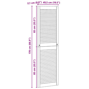 Porta per Armadio con porta 4 pcs Naturale 140.5 x 2 x 59.5 cm 3394501