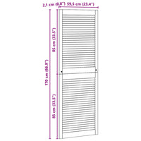 Porta per Armadio con porta 4 pcs Naturale 140.5 x 2 x 59.5 cm 3394502