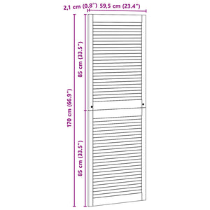 Porta per Armadio con porta 4 pcs Naturale 140.5 x 2 x 59.5 cm 3394502