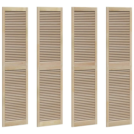 vidaXL Porte per Armadi con porta 4 pcs Marrone 201 x 49.5 x 2.1 cm