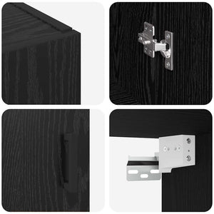 Armadi da Muro 2 pcs Rovere nero 69.5 x 34 x 90 cm 3394508