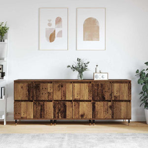vidaXL Sideboards 3 pcs Legno vecchio 180 x 35 x 70 cm