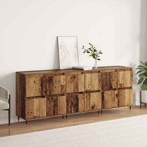 vidaXL Sideboards 3 pcs Legno vecchio 180 x 35 x 70 cm