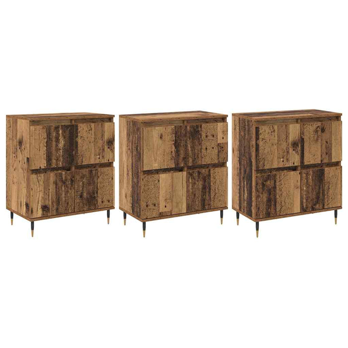 vidaXL Sideboards 3 pcs Legno vecchio 180 x 35 x 70 cm