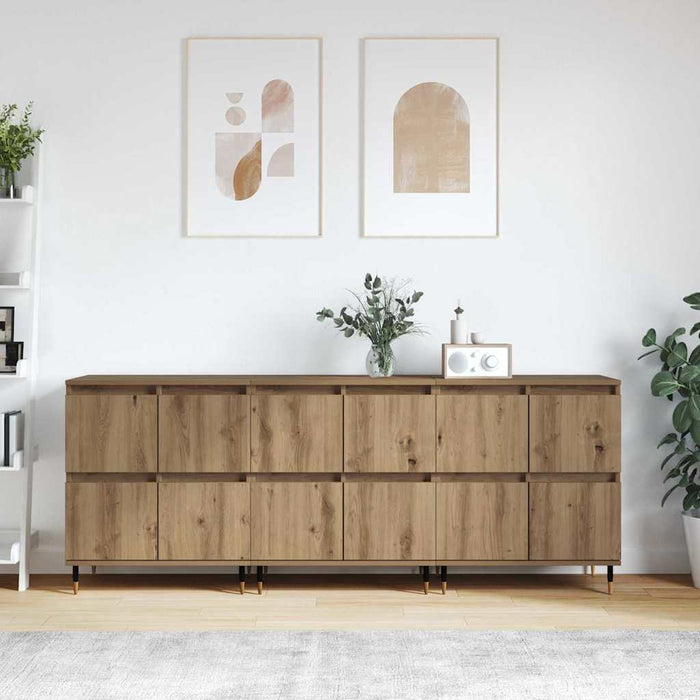 vidaXL Sideboards 3 pcs rovere artigianale 180 x 35 x 70 cm