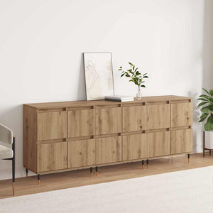 vidaXL Sideboards 3 pcs rovere artigianale 180 x 35 x 70 cm