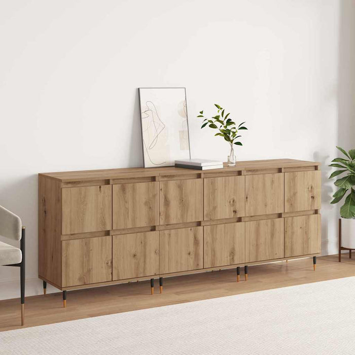 vidaXL Sideboards 3 pcs rovere artigianale 180 x 35 x 70 cm