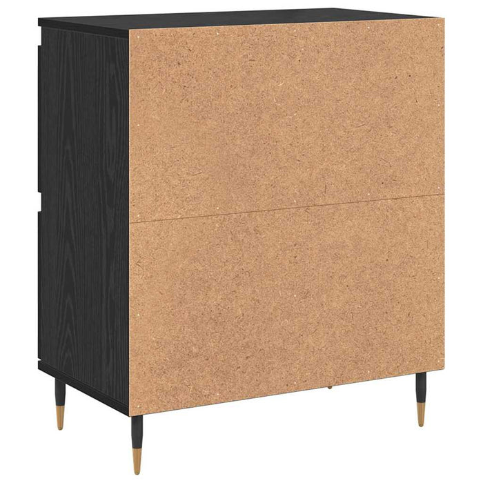 vidaXL Sideboards 3 pcs Rovere nero 180 x 35 x 70 cm Legno multistrato