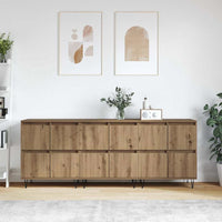 vidaXL Sideboards 3 pcs rovere artigianale 180 x 35 x 70 cm