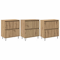 vidaXL Sideboards 3 pcs rovere artigianale 180 x 35 x 70 cm