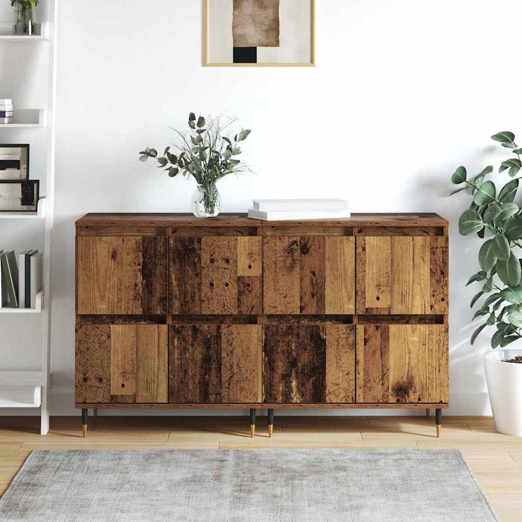 vidaXL Sideboards 2 pcs Legno vecchio 120 x 35 x 70 cm