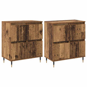 vidaXL Sideboards 2 pcs Legno vecchio 120 x 35 x 70 cm