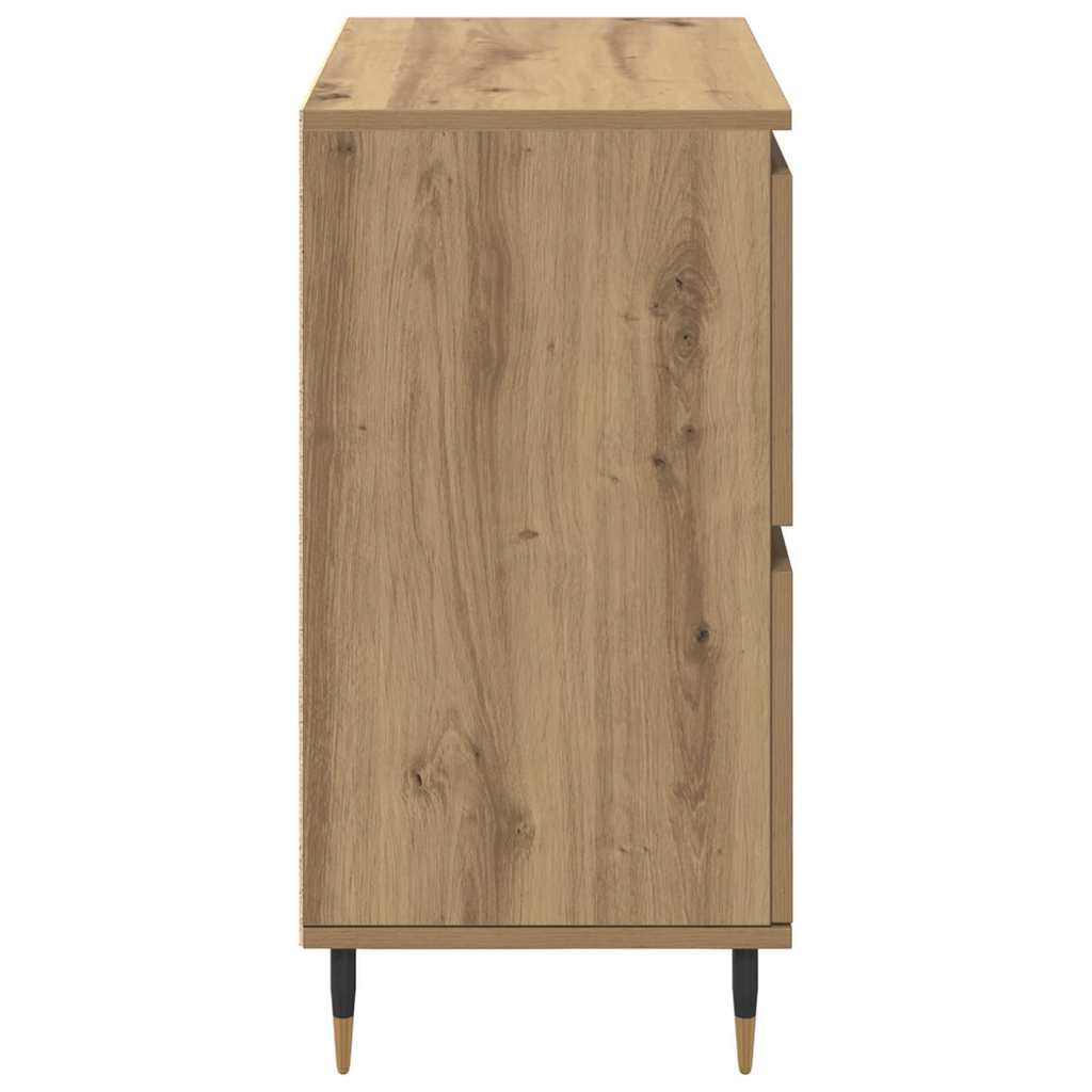 vidaXL Sideboards 2 pcs rovere artigianale 120 x 35 x 70 cm