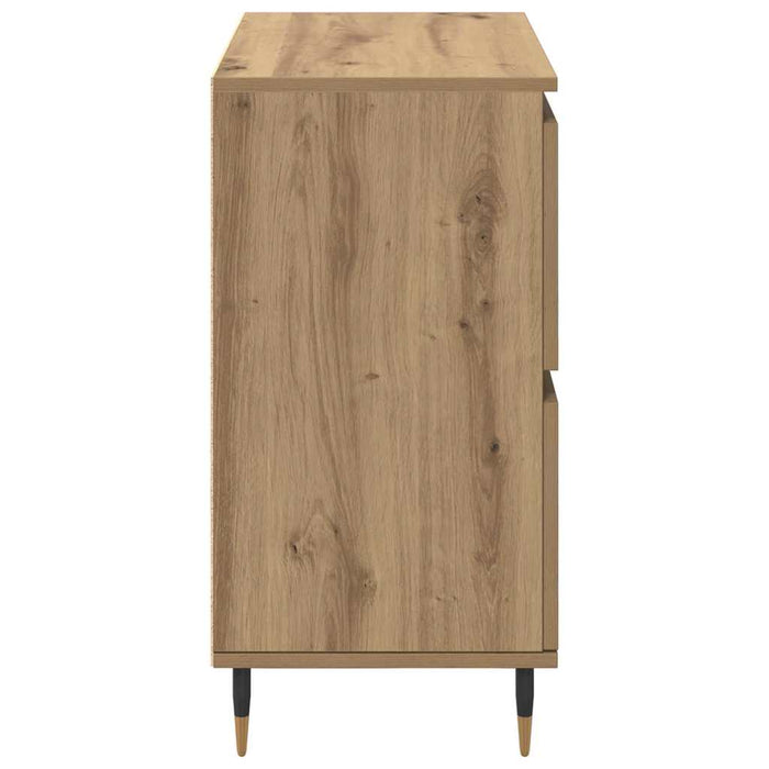 vidaXL Sideboards 2 pcs rovere artigianale 120 x 35 x 70 cm