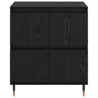 vidaXL Sideboards 2 pcs Rovere nero 120 x 35 x 70 cm Legno multistrato