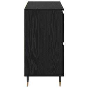 vidaXL Sideboards 2 pcs Rovere nero 120 x 35 x 70 cm Legno multistrato