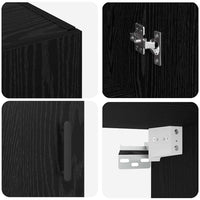 vidaXL Armadi da Muro 2 pcs Rovere nero 69.5 x 34 x 90 cm
