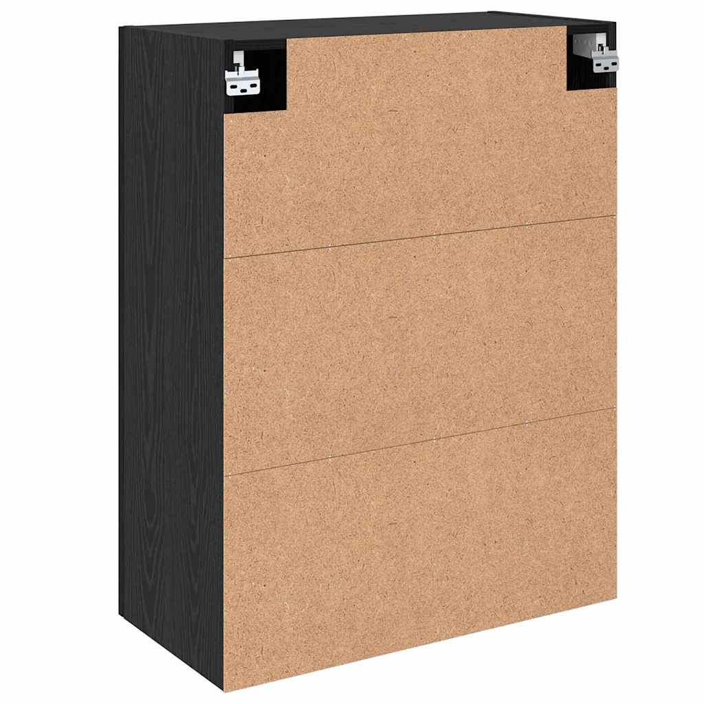 vidaXL Armadi da Muro 2 pcs Rovere nero 69.5 x 34 x 90 cm
