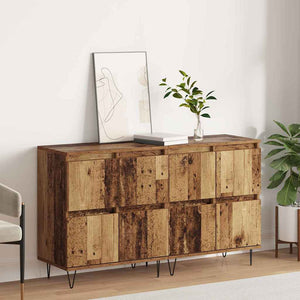 vidaXL Sideboards 2 pcs Legno vecchio 120 x 35 x 70 cm