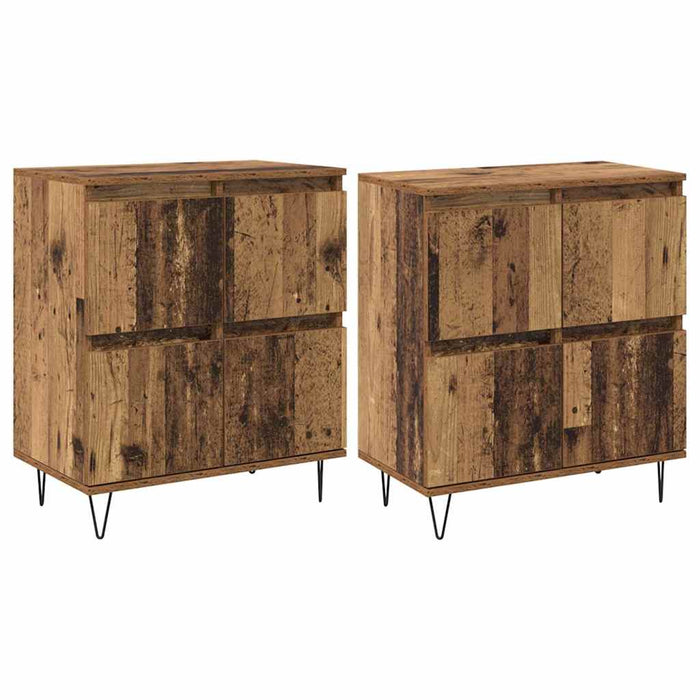 vidaXL Sideboards 2 pcs Legno vecchio 120 x 35 x 70 cm