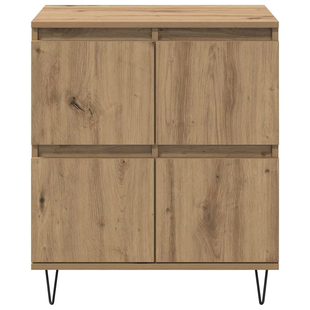 vidaXL Sideboards 2 pcs rovere artigianale 120 x 35 x 70 cm