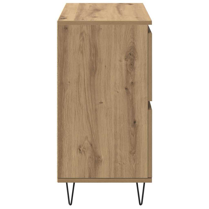 vidaXL Sideboards 2 pcs rovere artigianale 120 x 35 x 70 cm