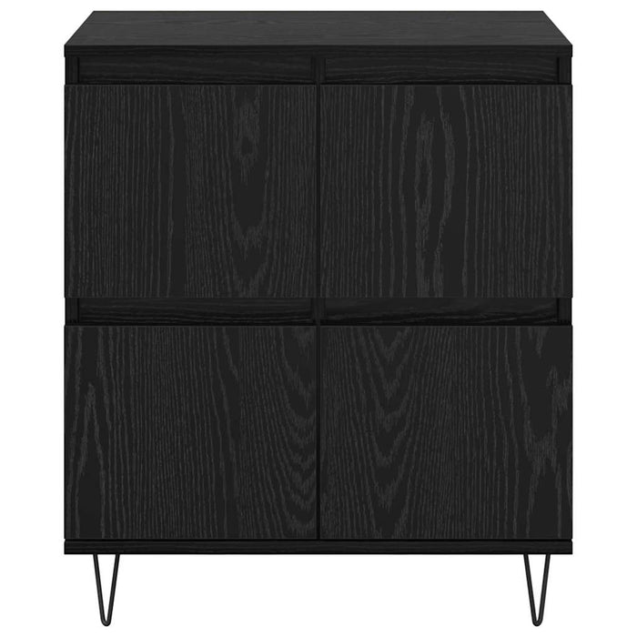 vidaXL Sideboards 2 pcs Rovere nero 120 x 35 x 70 cm Legno multistrato