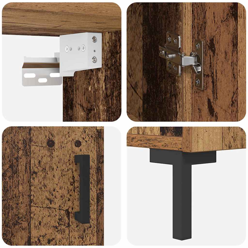 vidaXL Credenza Legno vecchio 69,5 x 34 x 180 cm Legno multistrato