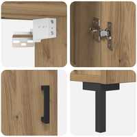 vidaXL Credenza rovere artigianale 69,5 x 34 x 180 cm