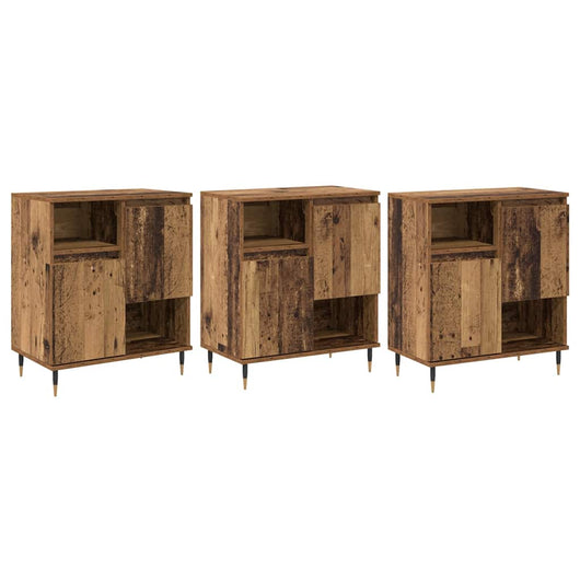 vidaXL Sideboards 3 pcs Legno vecchio 180 x 35 x 70 cm