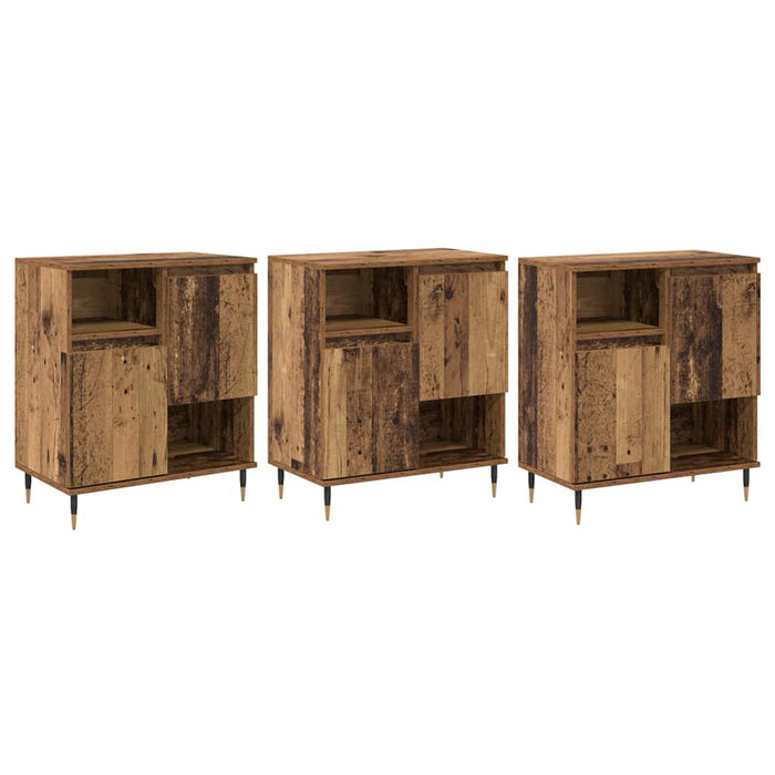 vidaXL Sideboards 3 pcs Legno vecchio 180 x 35 x 70 cm
