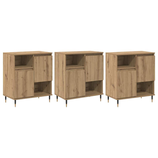 vidaXL Sideboards 3 pcs rovere artigianale 180 x 35 x 70 cm