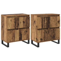 vidaXL Sideboards 2 pcs Legno vecchio 120 x 35 x 70 cm