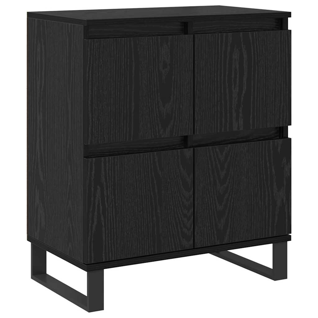 Credenza 2 pz-Set di 2 Buffet-Armadio da cucina Rovere Nero 60 x 35 x 70 cm 674164
