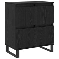 Credenza 2 pz-Set di 2 Buffet-Armadio da cucina Rovere Nero 60 x 35 x 70 cm 674164
