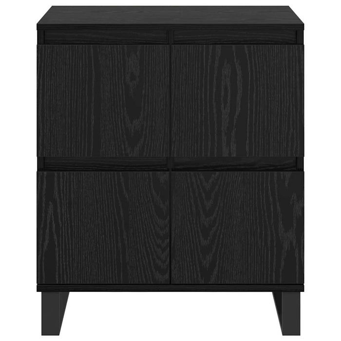 vidaXL Sideboards 2 pcs Rovere nero 120 x 35 x 70 cm Legno multistrato