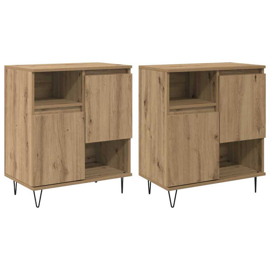 Credenza 2 pz-Set di 2 Buffet-Armadio da cucina Rovere artigianale 60 x 35 x 70 cm 284710